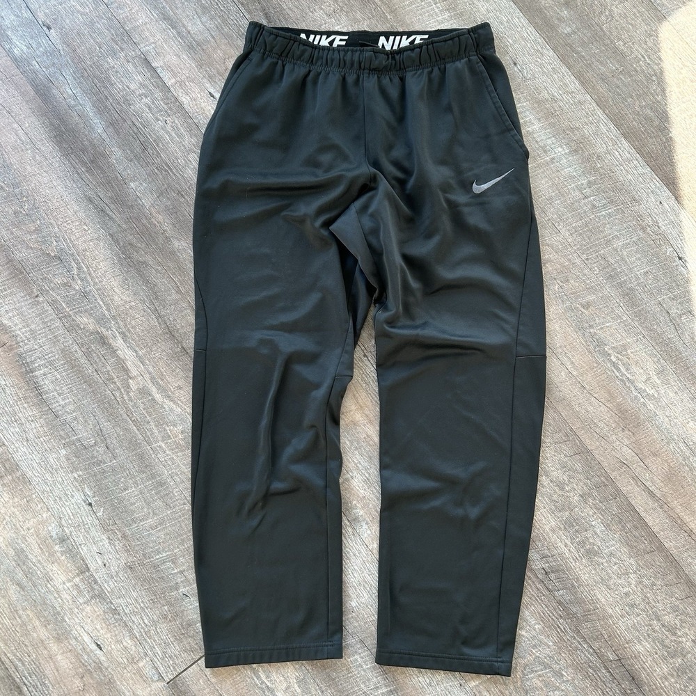 Nike Dri-Fit Men's Training Pants Size L Black Tapered Athletic Joggers